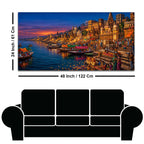 Glorious Banaras Riverside Celebration Painting for Home Decor