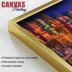 Glowing Kashi Ghats Night Canvas Wall Art Painting