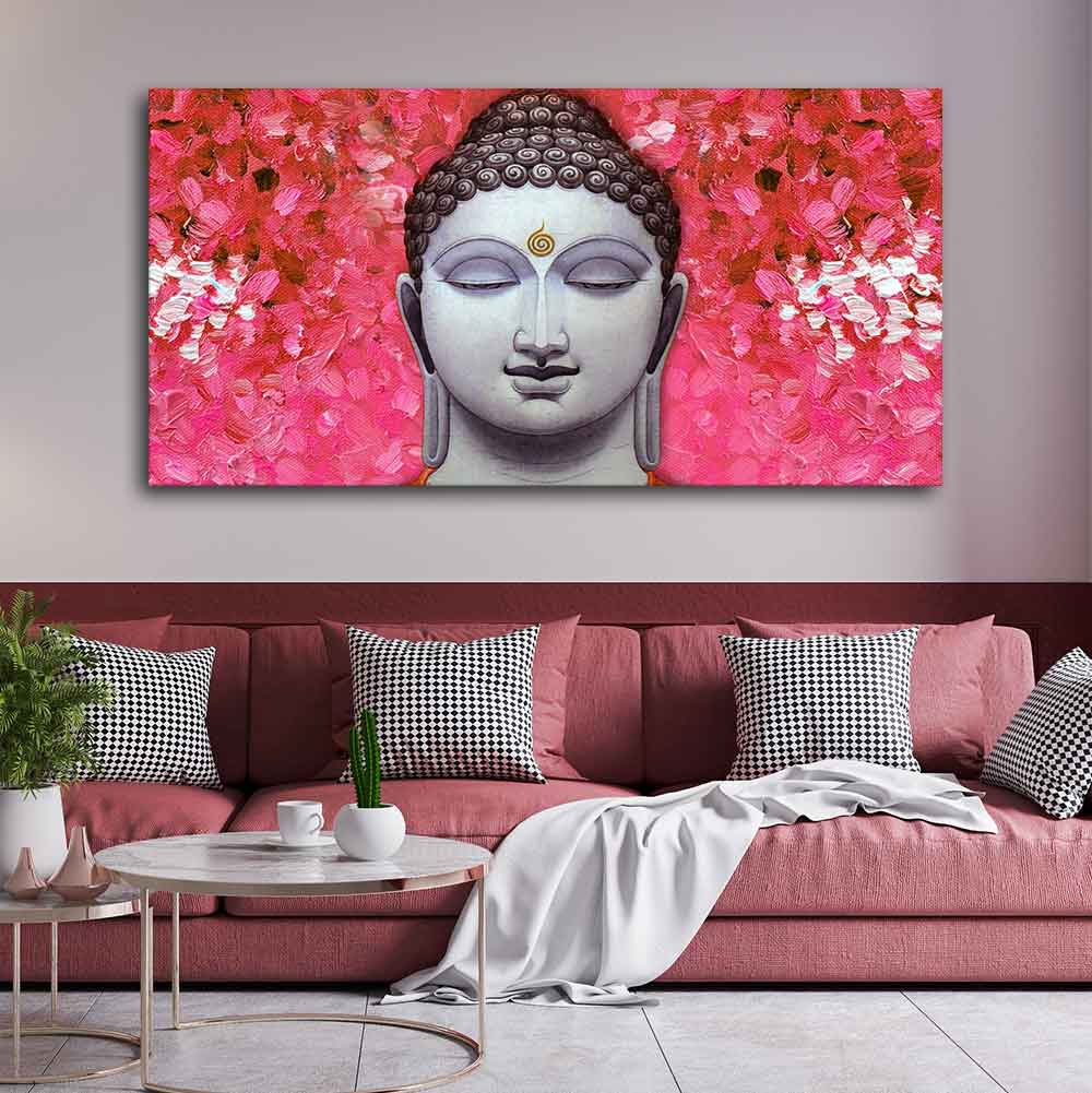 God Buddha Portrait Canvas Wall Painting