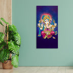 God Ganesh Spiritual Premium Canvas Wall Painting