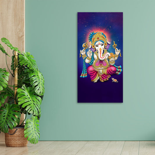 God Ganesh Spiritual Premium Canvas Wall Painting