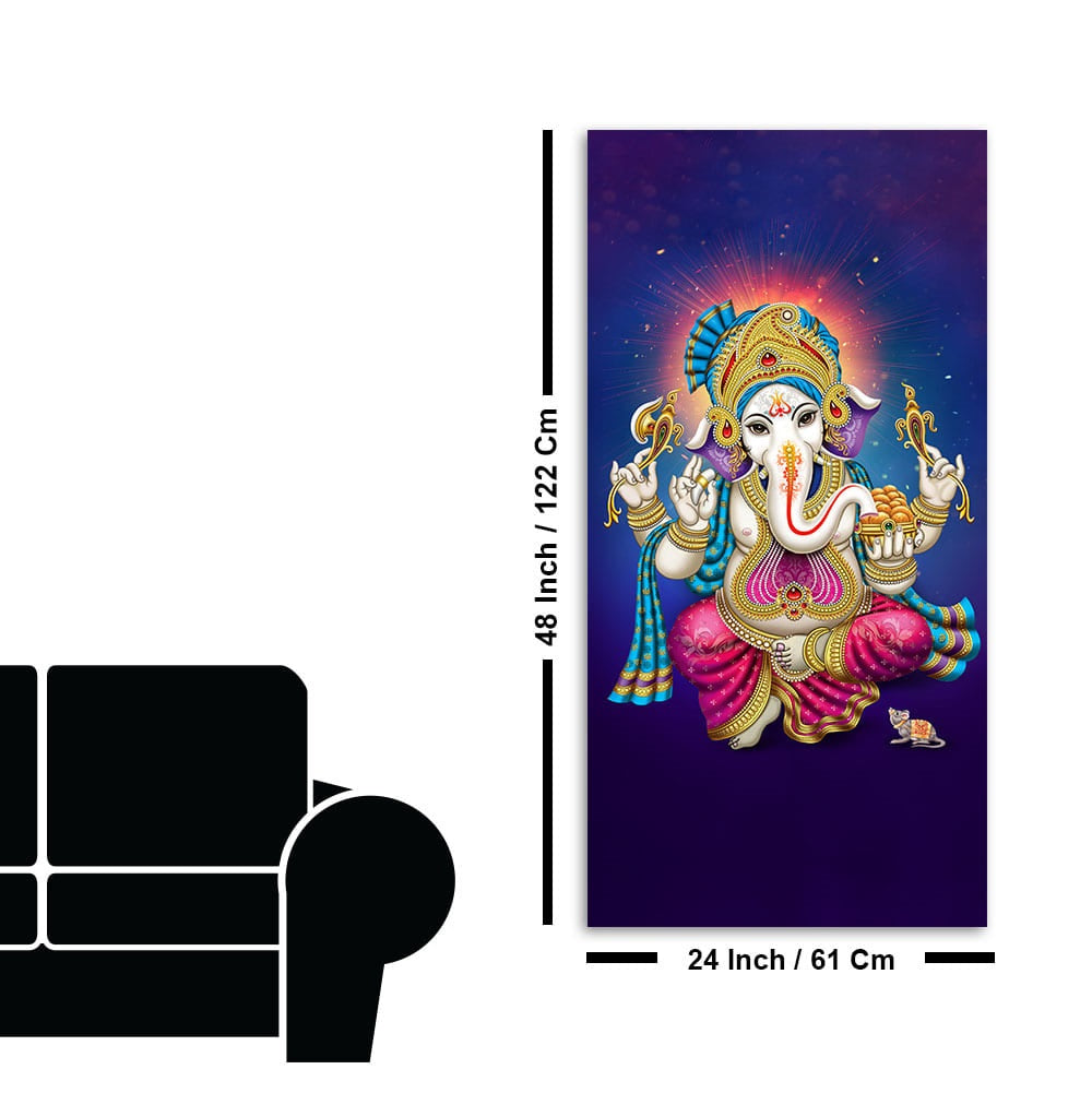 God Ganesh Spiritual Premium Canvas Wall Painting