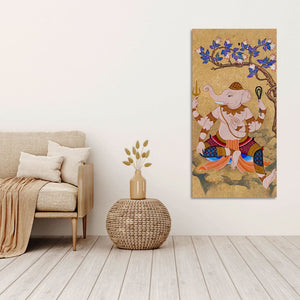 God Ganesha Thai Style Art Canvas Wall Painting