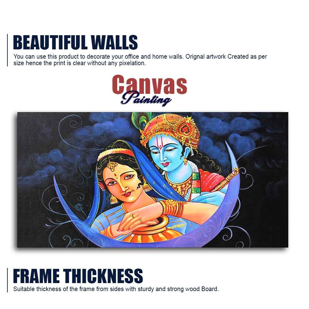 God Radha Krishna Canvas Wall Painting