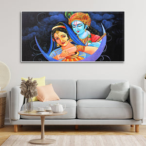 God Radha Krishna Canvas Wall Painting