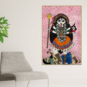 goddess-kali-madhubani-style-canvas-wall-painting