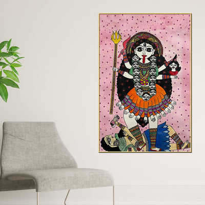 goddess-kali-madhubani-style-canvas-wall-painting