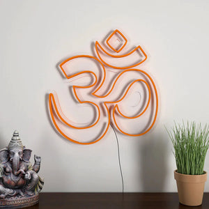 Gold OM Sign Warm Neon Light