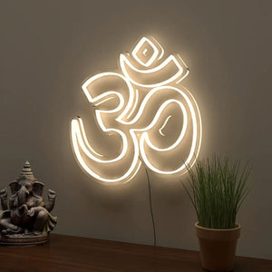 Gold OM Sign Warm Neon Light