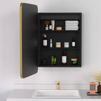 Gold Trimmed LED Mirror for Modern Bathroom