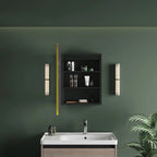 Gold Trimmed LED Mirror for Modern Bathroom