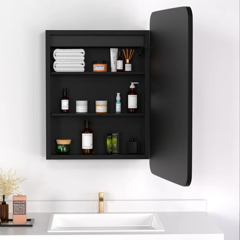 Gold Trimmed LED Mirror for Modern Bathroom