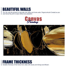 Golden Abstract Texture Canvas Art Wooden Wall Painting