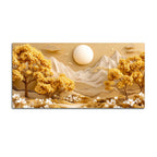 Golden Autumn Valley Landscape 3D Canvas Wall Painting