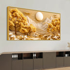 Golden Autumn Valley Landscape 3D Canvas Wall Painting