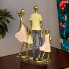 Golden Beloved Family Statue for Table Decoration Showpiece