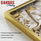 Golden Bloom Elephant 3D Canvas Wall Painting