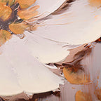 Golden Bloom Hand Painted Wall Painting with Floating Frame