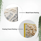 Golden Blossom Tree over Misty Mountain Landscape 3D Canvas Wall Painting