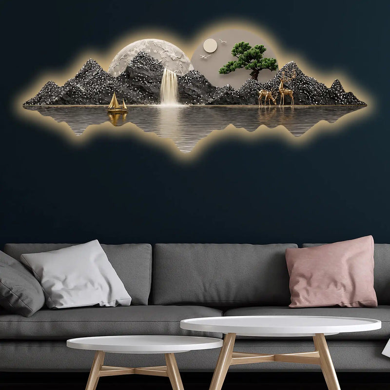 golden-boat-mountain-waterfall-premium-crystal-glass-backlit-led-painting