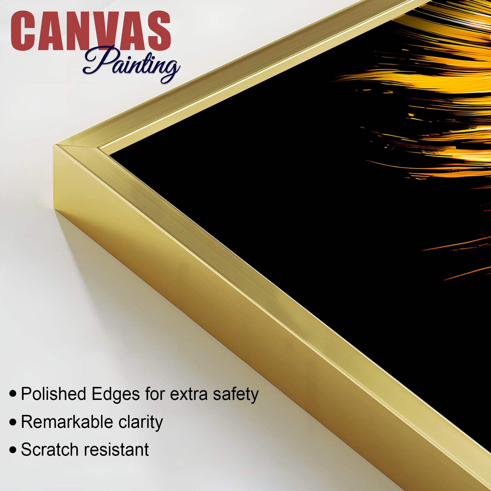 Golden Divine Goddess Durga Wall Painting