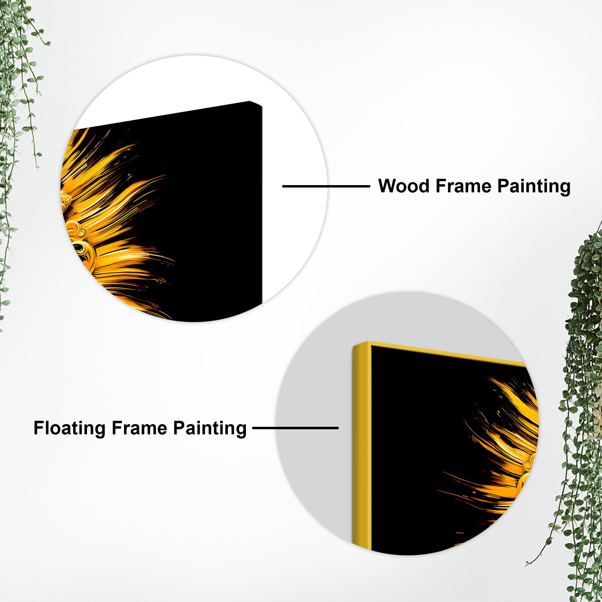 Golden Divine Goddess Durga Wall Painting