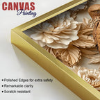 Golden Eagle & Bald Eagle Floral Harmony 3D Canvas Wall Painting