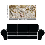 Golden Forest Wildlife 3D Canvas Wall Painting