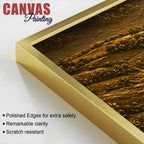 Golden Galloping Horse in Nature Metallic Look 3D Canvas Painting