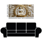Golden Halo Buddha Meditation 3D Canvas Wall Painting