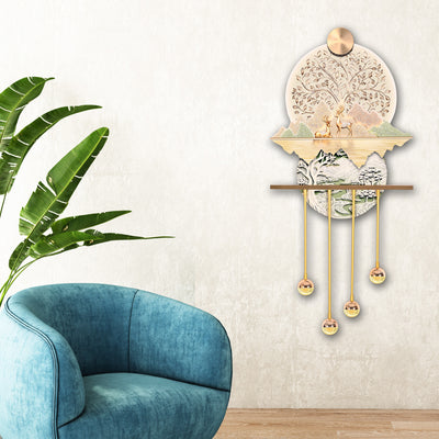 Golden Harmony Crystal Glass Backlit LED Painting