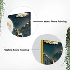Golden Moonlit Deer & Mountain Landscape 3D Canvas Wall Painting