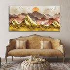 Birds and mountains art