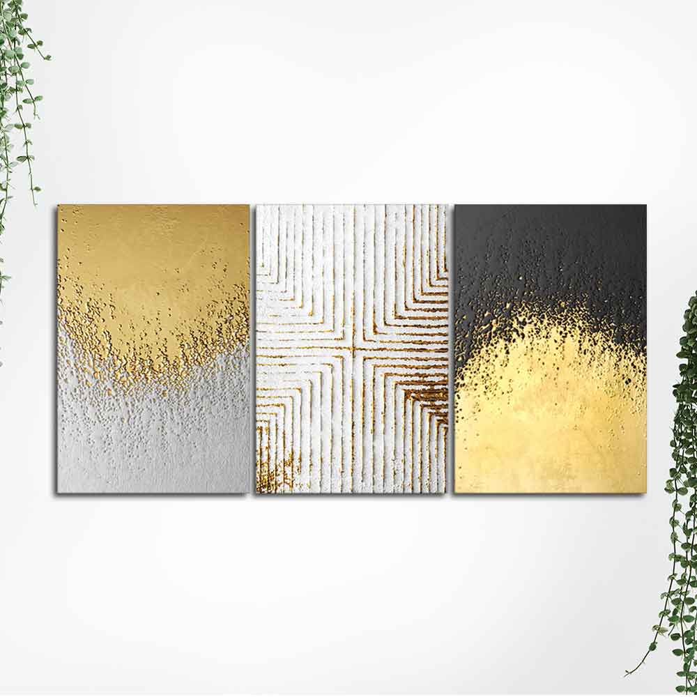 Gold Leaf Painting Gold 3d Abstract Painting hotsell Gold 3d Textured Painting Large Wall Art Gold Wall Decor Texture Wall Art Contemporary Art