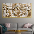 Golden Radha Krishna Divine Harmony 3D Canvas Wall Painting