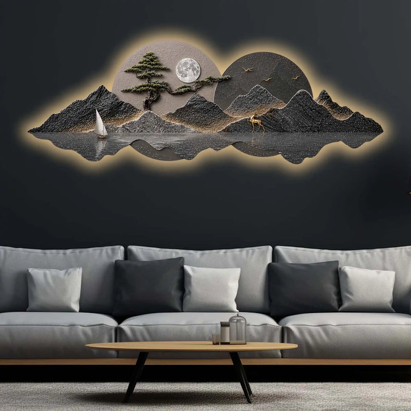 golden-sailboat-mountain-reflection-premium-crystal-glass-backlit-led-painting