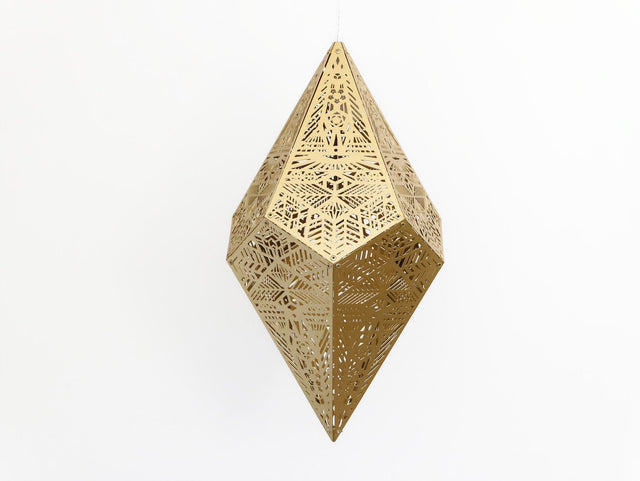 Golden Shadow Casting Hanging Lamp