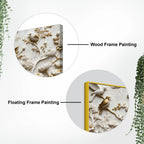 Golden Songbirds on Blooming Branches 3D Canvas Wall Painting