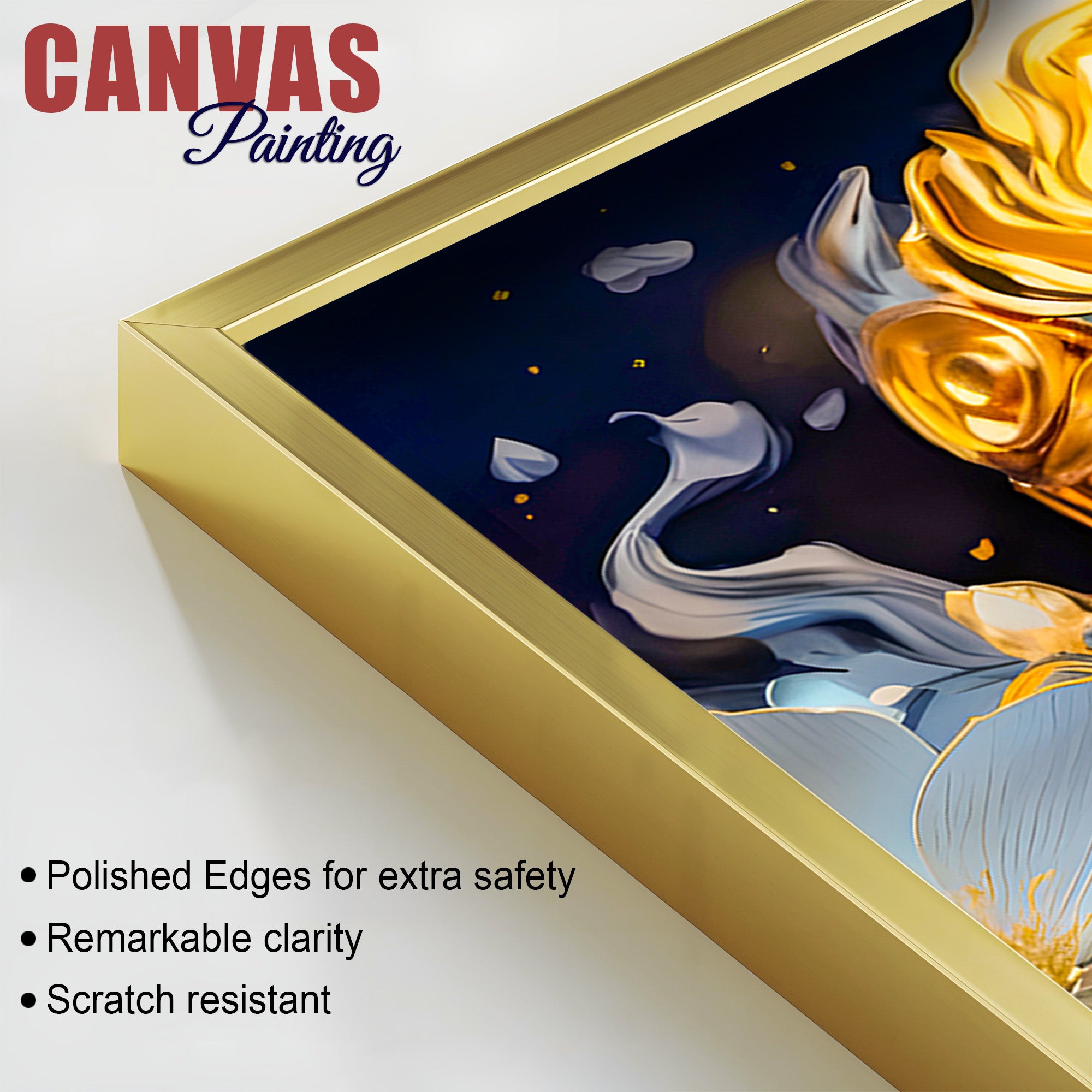 Golden Spiritual Buddha Painting for Home Décor