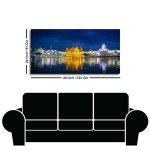 Golden Temple in Evening Canvas Wall Painting