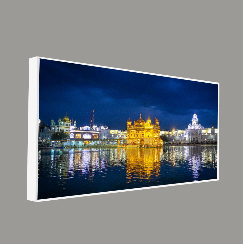 Golden Temple in Evening Canvas Wall Painting