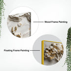 Golden Tree of Life and Majestic White Deer 3D Canvas Wall Painting