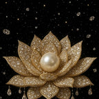 Golden Tree of Life, Divine Lotus & Royal Peacock Floating Frame Crystal Wall Painting Set of 3
