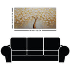 Golden Tree Wall Art Abstract Canvas Painting