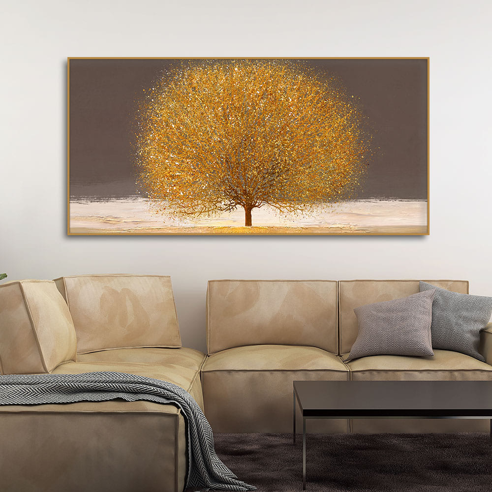 Golden Tree Canvas Art