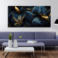 Golden leaf canvas wall art