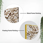 Golden White Cherry Blossom Tree Premium 3D Canvas Wall Painting
