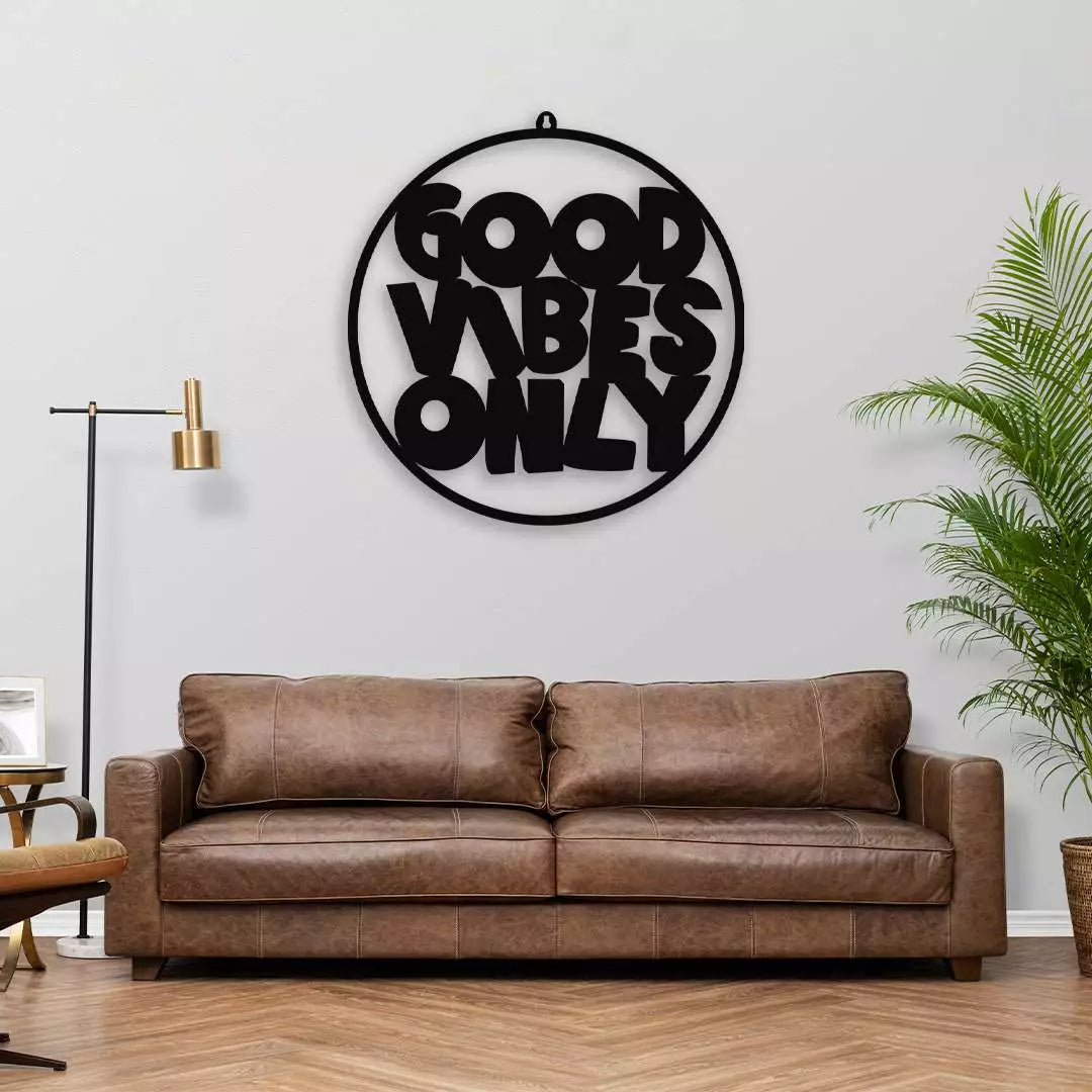 Good Vibes Only LED Wall Art Light for Positive Wall Decor