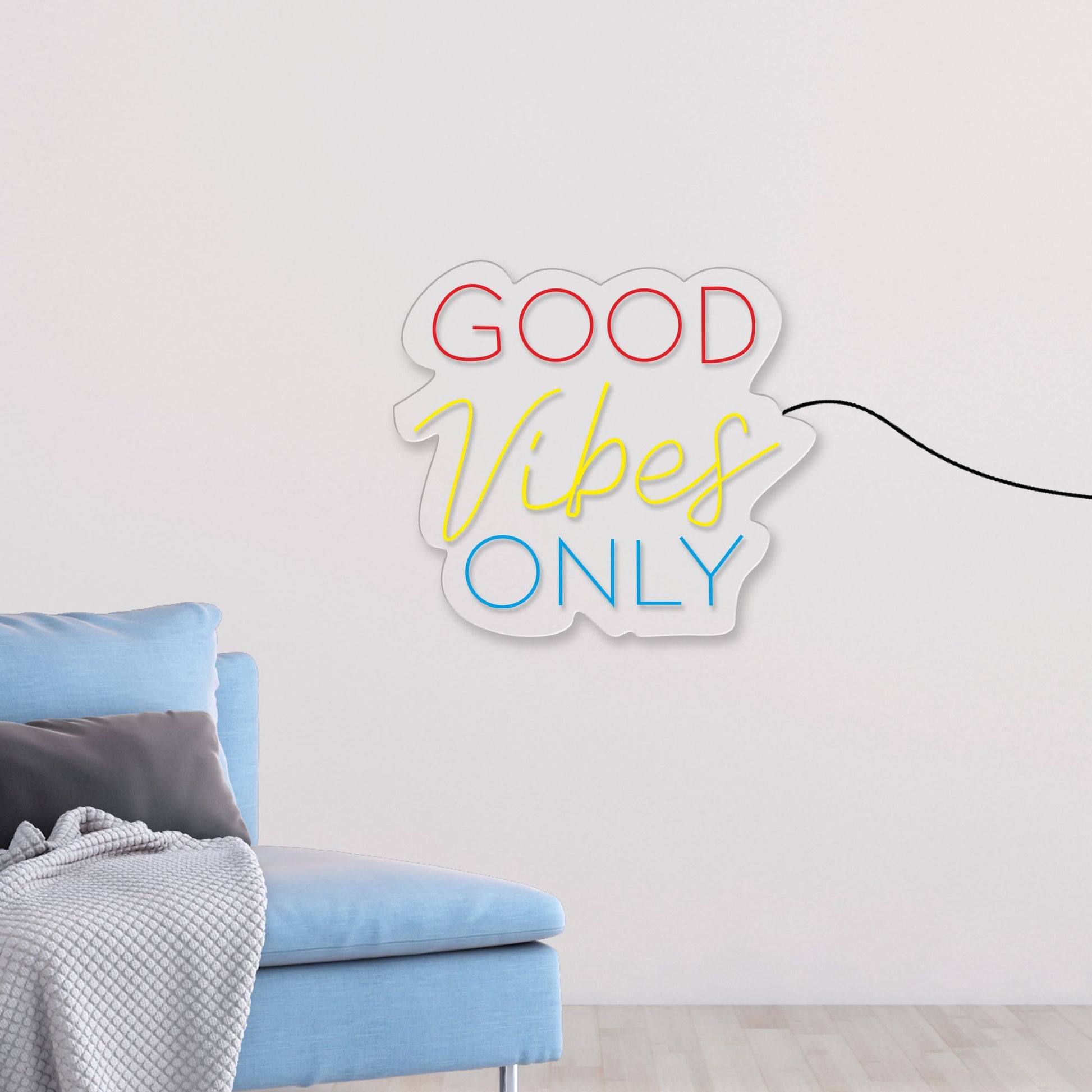 Good Vibes Only Text Neon Sign LED Light