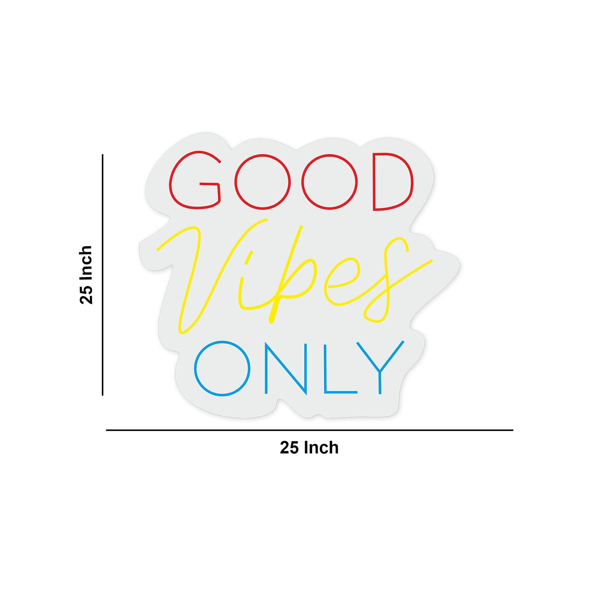 Good Vibes Only Text Neon Sign LED Light